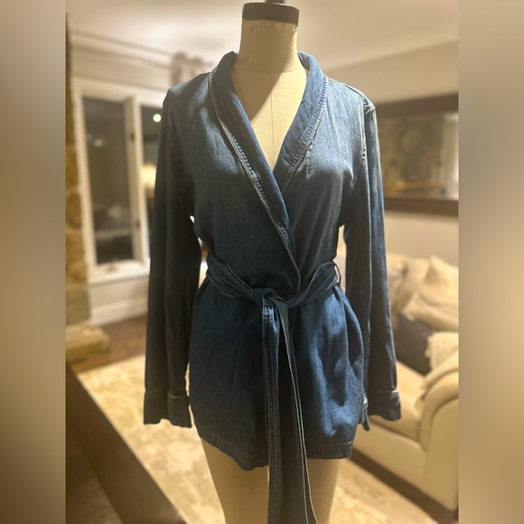 Cotton wrap jean jacket - Picture 4 of 4